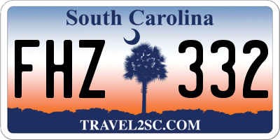 SC license plate FHZ332
