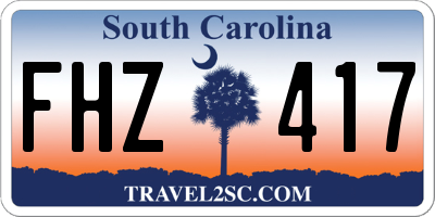 SC license plate FHZ417