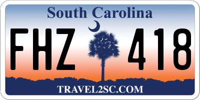 SC license plate FHZ418