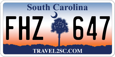 SC license plate FHZ647