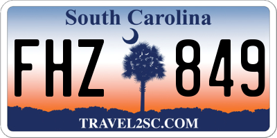 SC license plate FHZ849