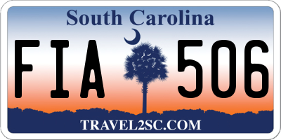 SC license plate FIA506