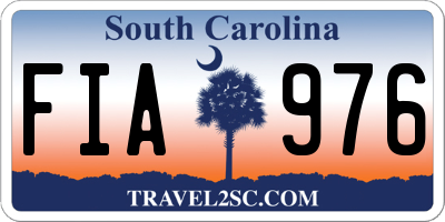 SC license plate FIA976