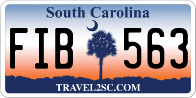 SC license plate FIB563