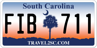 SC license plate FIB711