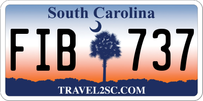 SC license plate FIB737