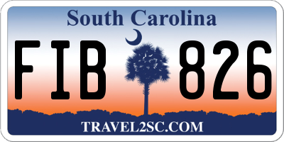 SC license plate FIB826