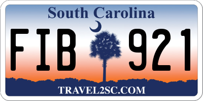 SC license plate FIB921