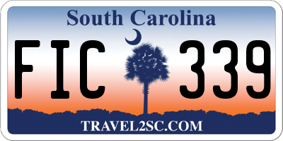 SC license plate FIC339