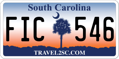 SC license plate FIC546