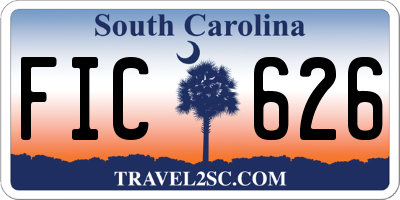 SC license plate FIC626