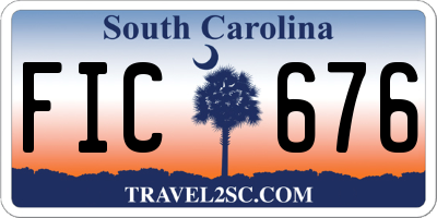 SC license plate FIC676
