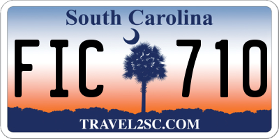 SC license plate FIC710