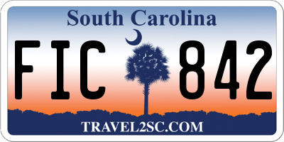 SC license plate FIC842