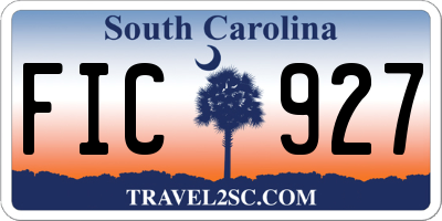 SC license plate FIC927