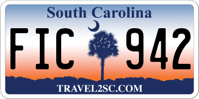 SC license plate FIC942