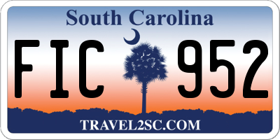 SC license plate FIC952