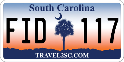 SC license plate FID117