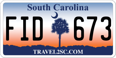 SC license plate FID673