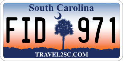 SC license plate FID971