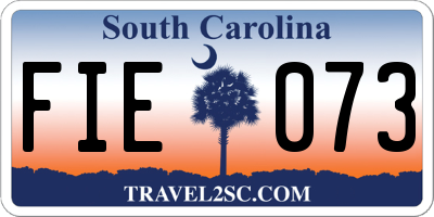 SC license plate FIE073