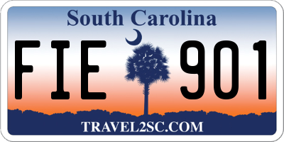 SC license plate FIE901