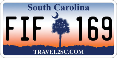 SC license plate FIF169