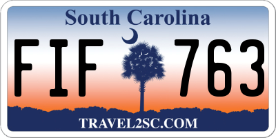 SC license plate FIF763