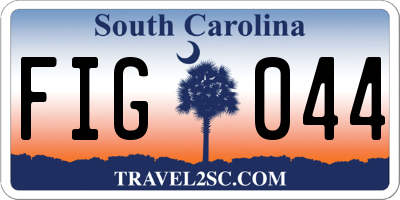 SC license plate FIG044