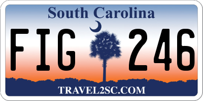 SC license plate FIG246