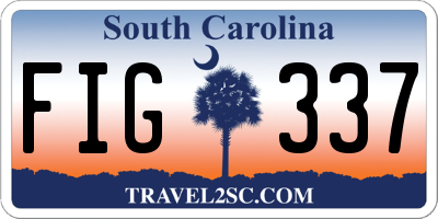 SC license plate FIG337
