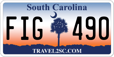 SC license plate FIG490