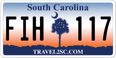 SC license plate FIH117