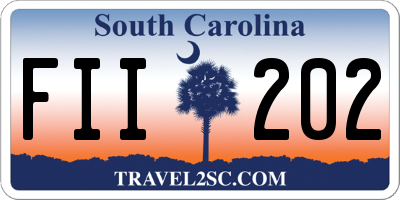 SC license plate FII202