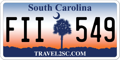 SC license plate FII549