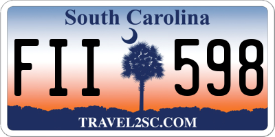 SC license plate FII598