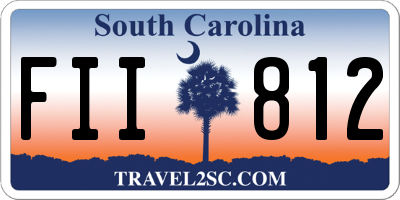 SC license plate FII812