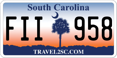 SC license plate FII958