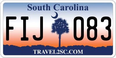 SC license plate FIJ083