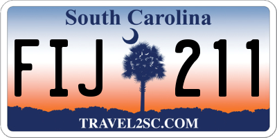 SC license plate FIJ211