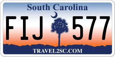 SC license plate FIJ577
