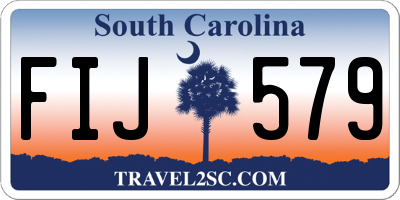 SC license plate FIJ579