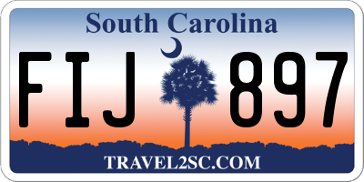 SC license plate FIJ897