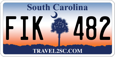 SC license plate FIK482