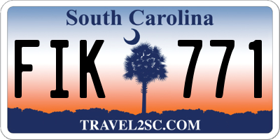 SC license plate FIK771