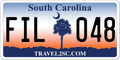 SC license plate FIL048