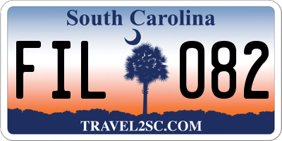 SC license plate FIL082