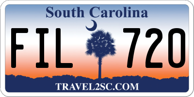 SC license plate FIL720