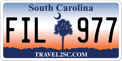 SC license plate FIL977