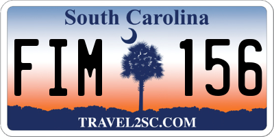 SC license plate FIM156